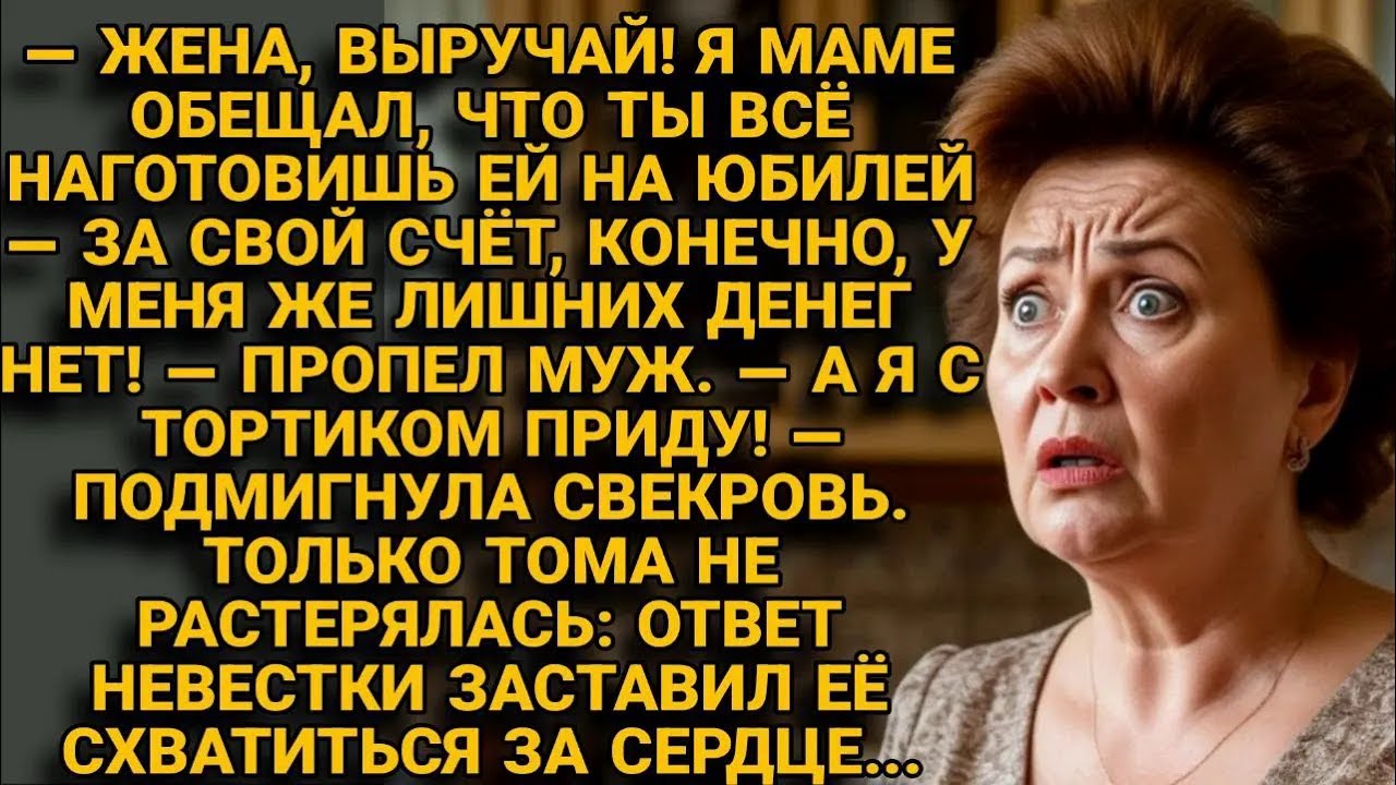 ТОМА НЕ РАСТЕРЯЛАСЬ： ОТВЕТ НЕВЕСТКИ ЗАСТАВИЛ СВЕКРОВЬ СХВАТИТЬСЯ ЗА СЕРДЦЕ