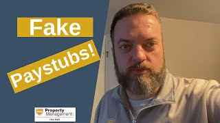 Applications and Fake Paystubs