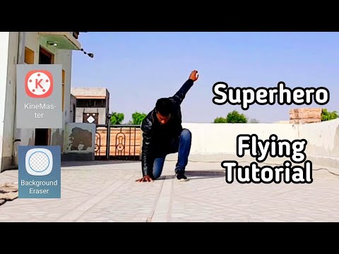 HOW TO MAKE SUPERHERO LANDING AND FLYING EFFECT  KINEMASTER TUTORIAL