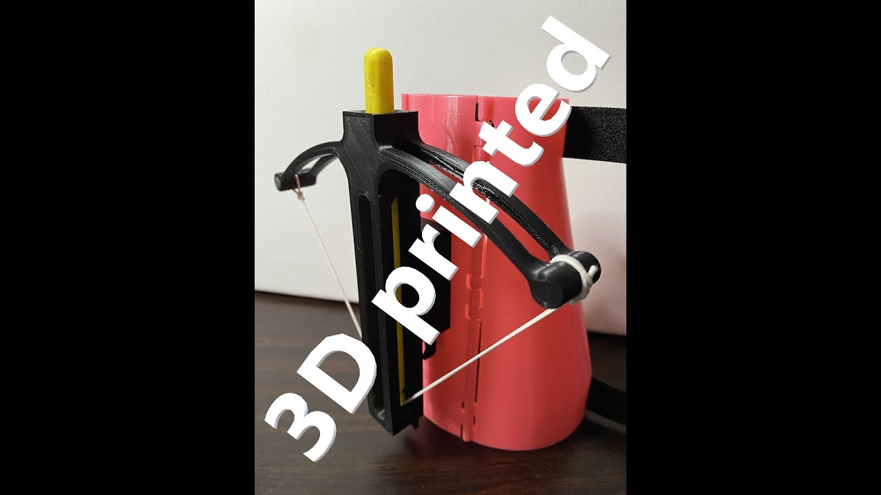 3d printed wrist mounted crossbow - YouTube