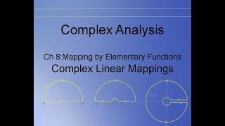 Famous Complex Analysis Chapter 8.90: Complex Linear Mappings Profile