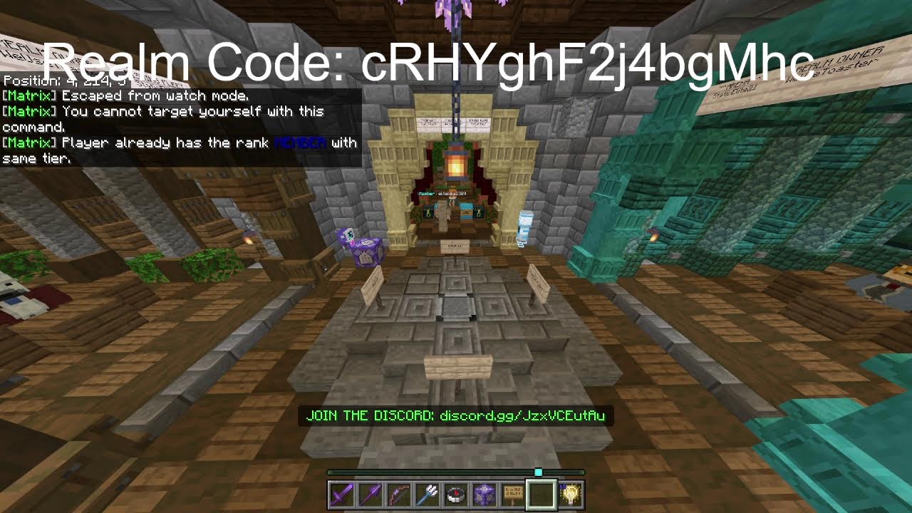 REALM CODE MINECRAFT SURVIVAL (ANYONE CAN JOIN)
