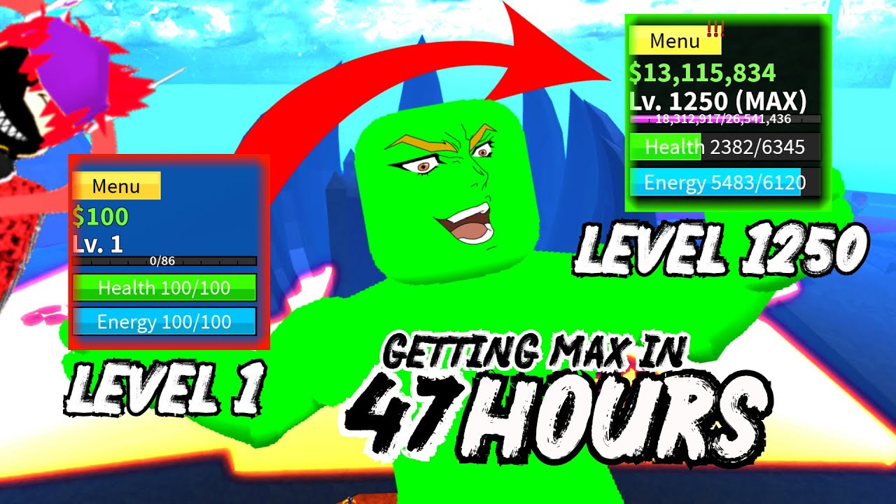 Getting Level (Level 1 To Level 1250) Speed run in Blox Fruits - YouTube