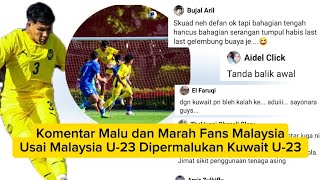 Malaysian Fans Express Embarrassment And Anger After Malaysia U23 Team Was Humiliated By Kuwait