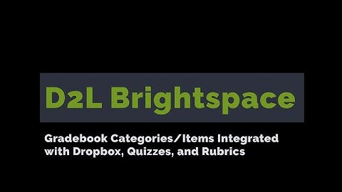 IDL7140 D2L Gradebook Integrated with Dropbox, Quizzes, and Rubrics