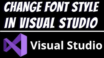 How to change font style or family in Visual studio