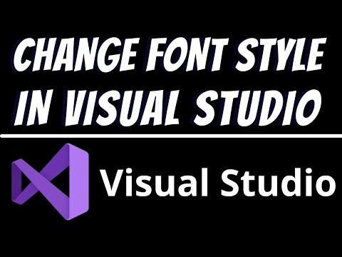 How to change font style or family in Visual studio