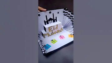 EID MUBARAK Greeting Card How To Make Greeting Card For EID Paper Greeting Card 