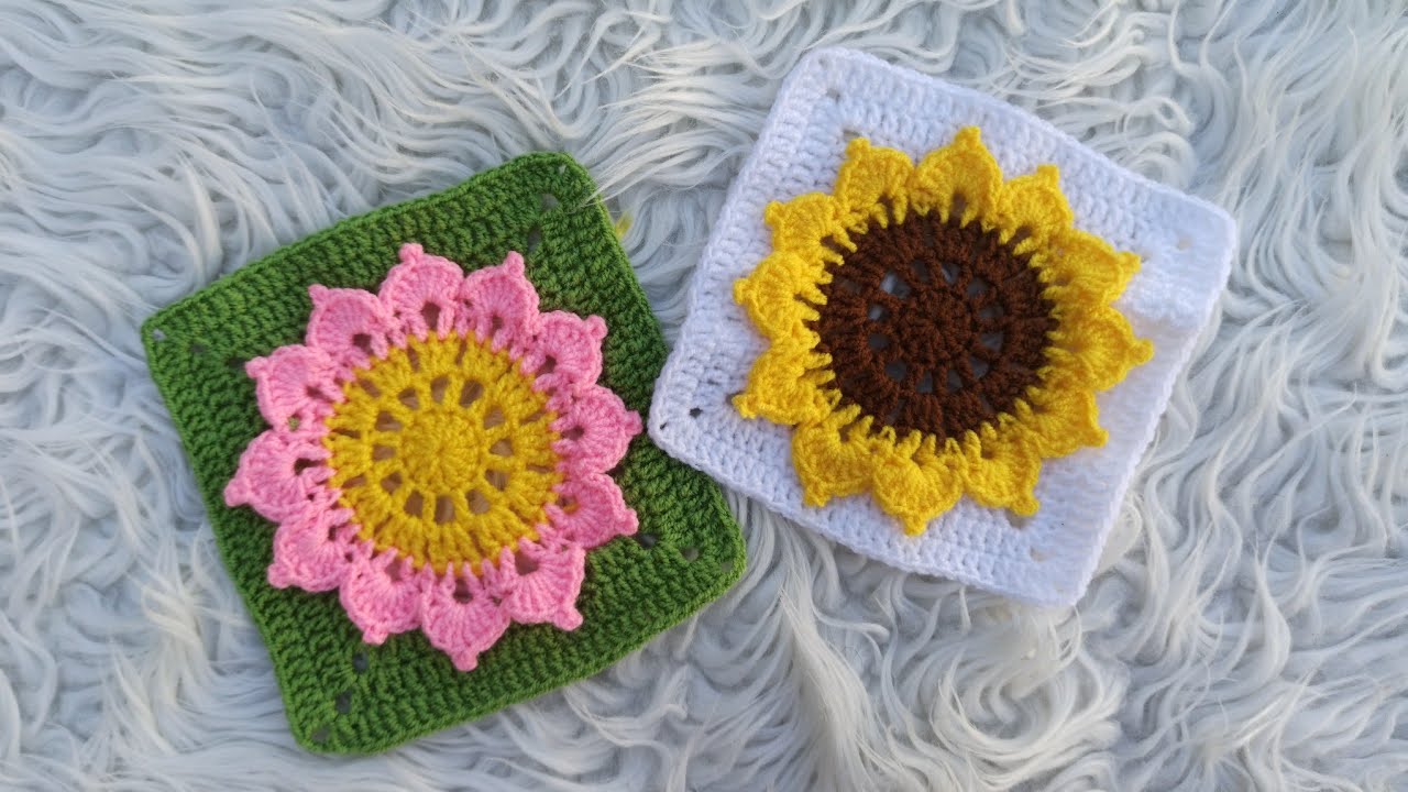 sunflowermotif | sunflowercrochet  موتیف گل آفتابگردان  موتیف آفتابگردان