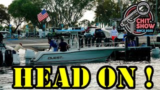 Sailboat Full Sends and Hits Dock Str8 On ! (Chit Show)