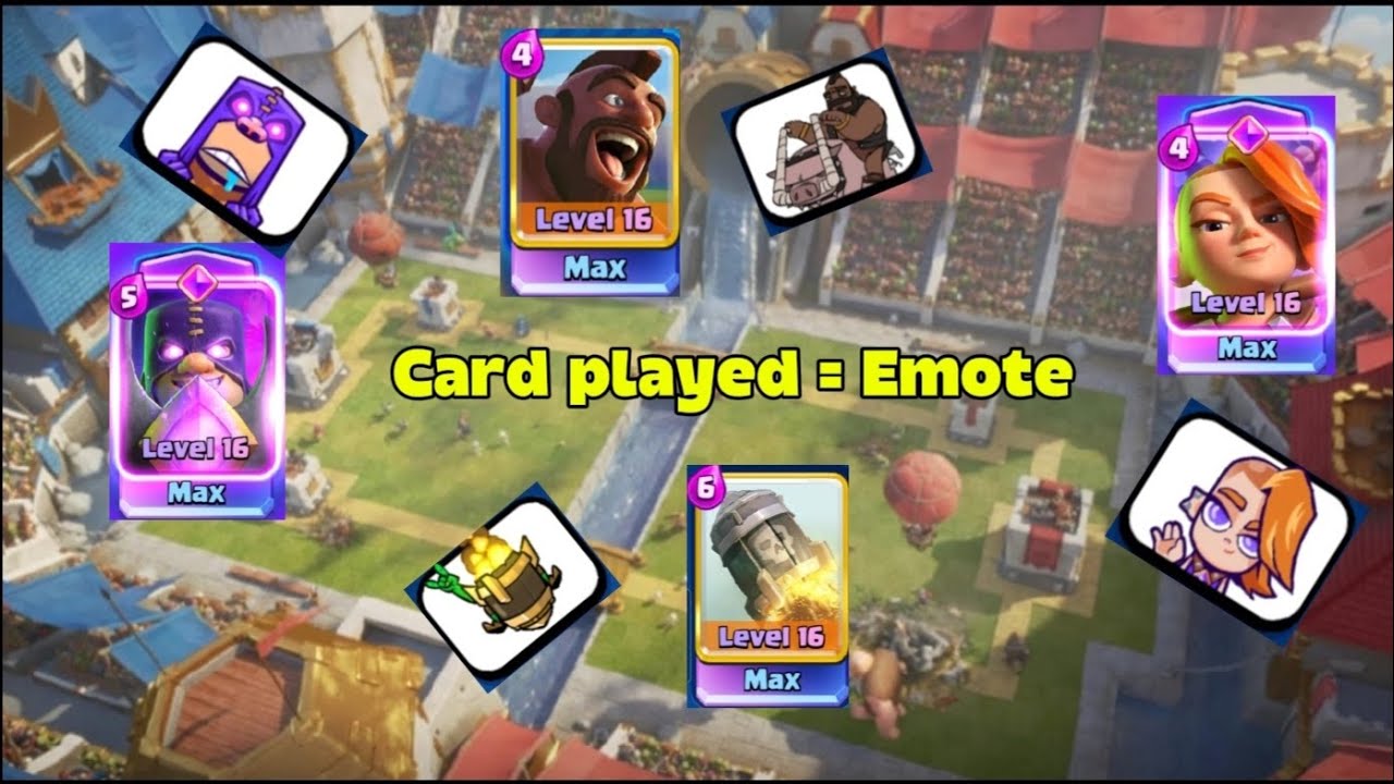 Clash Royale - I use emote matching the card played 💬