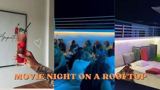 MOVIE NIGHT ON A ROOFTOP RESTAURANT IN LAGOS | ABIOLA VLOGS