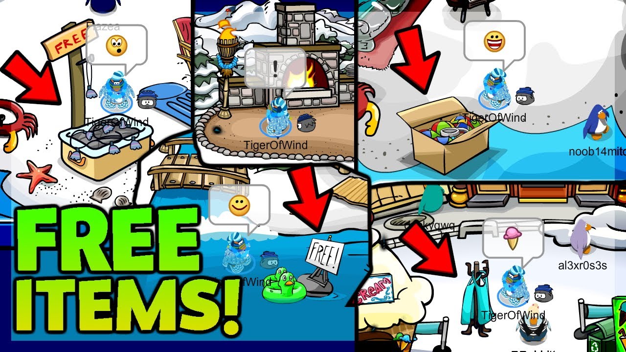 📿 All FREE Items + Stamps (Water Party 2020) 📿 | Club Penguin Rewritten