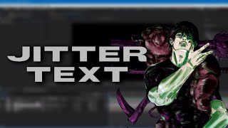 jitter text tutorial + preset | after effects (ae)