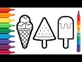 Easy Icecream drawing ideas for kids painting and colouring for kids toddlers ||How to draw icecream