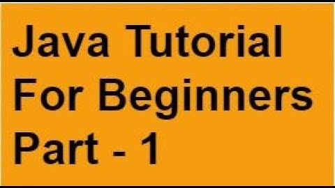 java tutorial for beginners