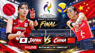 Japan vs China LIVE | 日本 vs 中国 女子バレー決勝 | 日本 vs 中国 女排决赛 | Asian Games 2026 | Watchalong