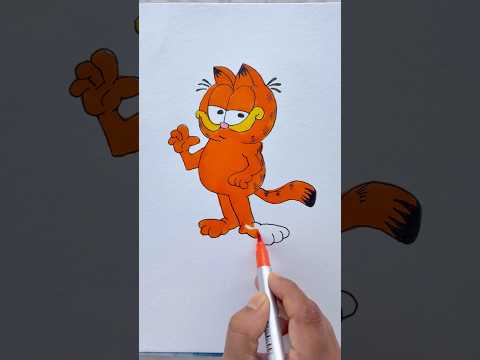 Garfield Cartoon Drawing Shorts Ytshorts Coloring Shortsfeed Anaya Support 