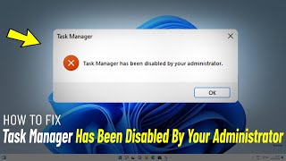 Pengelola Tugas Telah Dinonaktifkan Oleh Administrator Anda Di Windows 11/10/8/7 | Fix Task Manager