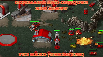Command And Conquer Red Alert Skirmish Battle 1v3 Hard (Map: The Boyne) RTS Gameplay PC 2025