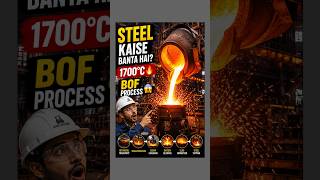 BOF Steel Making Process Explained ⚙️ | Iron Se Steel Tak Ka Safar #steelmanufacturing