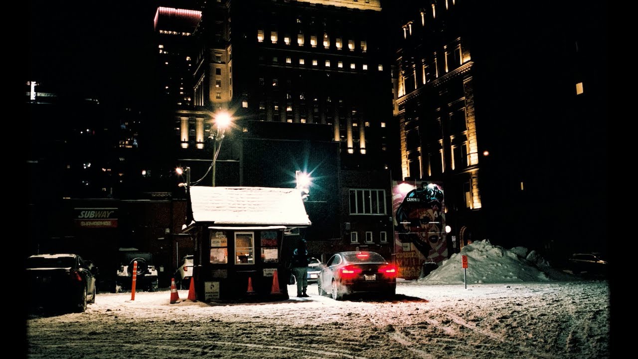 Shooting Street Photography at Night in a Snowstorm + Settings | Montreal