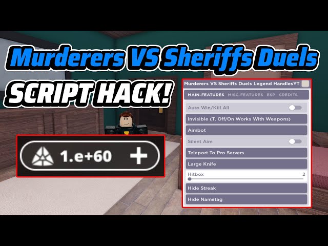 Murderers VS Sheriffs Duels Script GUI / Hack (KILL ALL, HITBOX, AND MORE)  *PASTEBIN* 