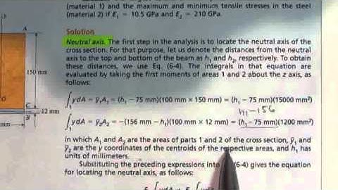 Example 6.1- Analysing a Composite Beam 1