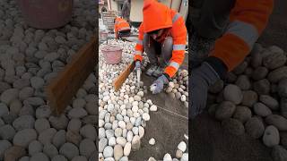 This is how river stones become elegant sidewalks! #youtube #crazy #diy #didyouknow #foryou