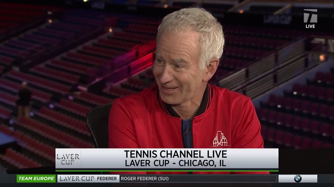 Team Worlds Captain John McEnroe - 2018 Laver Cup Tennis Channel Desk Visit