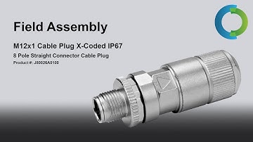 Remke M12X1 Straight Connector Cable Plug - Field Assembly