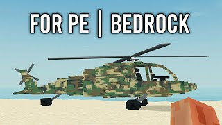 AH-64 APACHE HELICOPTER WITH ROCKET LAUCHERS FOR PE/BEDROCK DOWNLOAD IN HINDI minecraft o minecraft screenshot 5