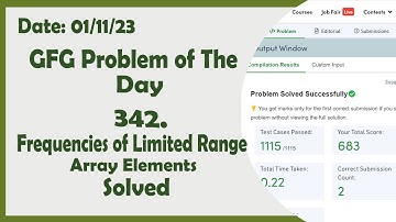 Frequencies of Limited Range Array Elements || C++ || GFG Daily Problem
