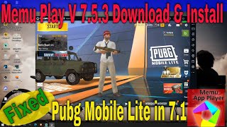 Memu Play V 7.5.3 Update File | How to download & install Memu Play V 7.5.3  | Pubg Mobile Lite - YouTube