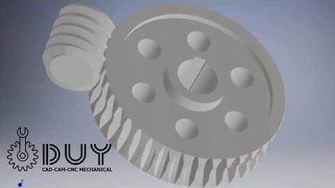Gear Worm Inventor Thiết Kế Cặp Bánh Răng Trục Vít Bánh Vít Và Mô Phỏng Chuyển Động Bằng Inventor