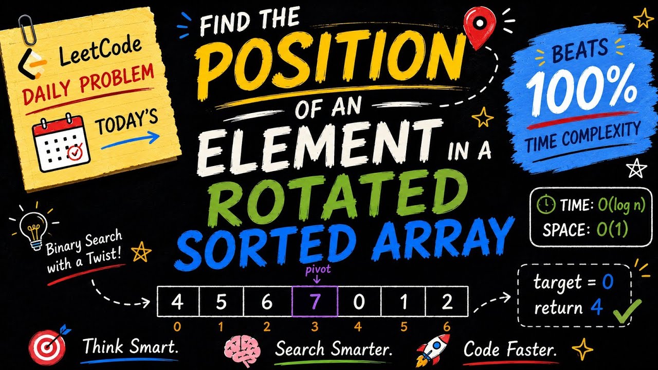 HOW TO: Search in Rotated Sorted Array (Beats 100% Time Complexity ...