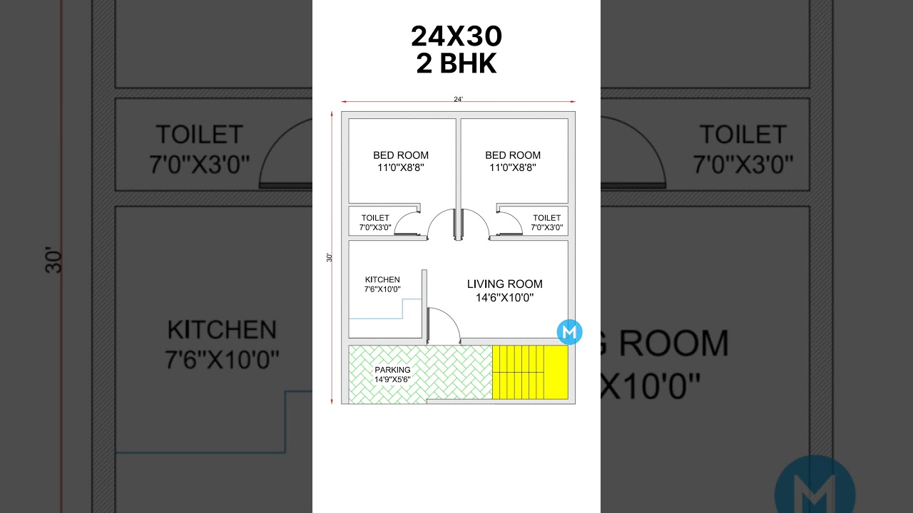 24X30 home plan design