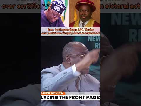 Barr. Darlington drags APC, Tinubu over certificate forgery clause in elctoral act thumbnail
