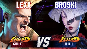 SF6 ▰ LEXX (Guile) vs BROSKI (A.K.I.) ▰ High Level Gameplay