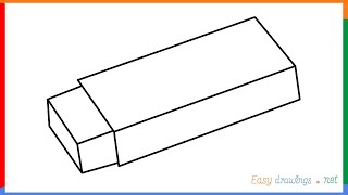 how to draw an eraser step by step