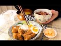 SUB) 一人暮らしの夕食作り・豚の角煮 //  一蘭のラーメン (Vlog)