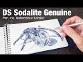 Painting a crab-thingy with Sodalite Genuine (sketching tutorial)