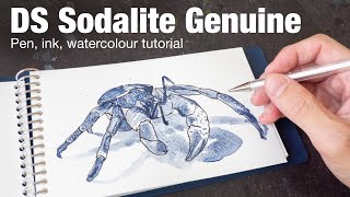 Painting a crab-thingy with Sodalite Genuine (sketching tutorial)