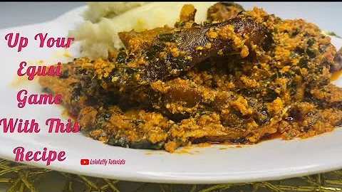 The Best Egusi Soup Recipe With Pounded Yam | Special Egusi Soup And Pounded Yam Recipe