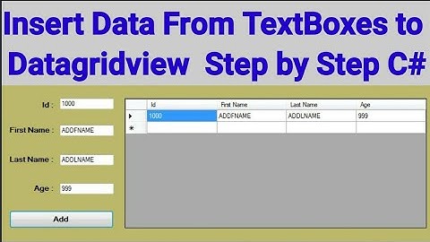 How to insert data from Textboxes to Datagridview in c# | #project #visualstudio #coding #insert