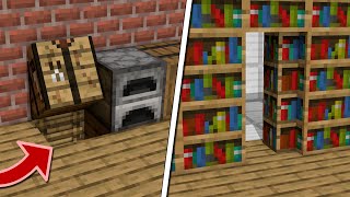 Minecraft : 3 Pintu Ruang Rahasia Simple Di MCPE