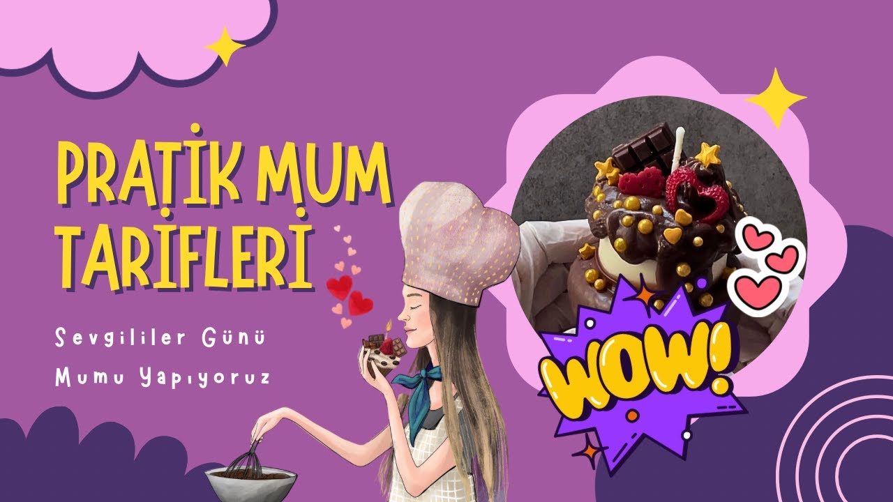 Pratik Mum Tarifleri – Sevgililer Günü Özel Mum Yapımı 💝 Bazı aksilikler yaşandı 🙈 #diy #mumyapımı
