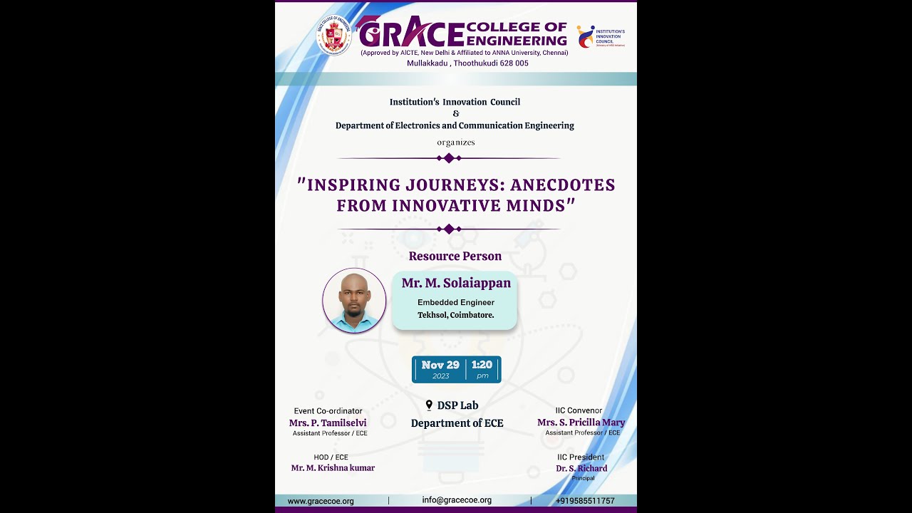 Inspiring journeys : Anecdotes from innovative minds - YouTube
