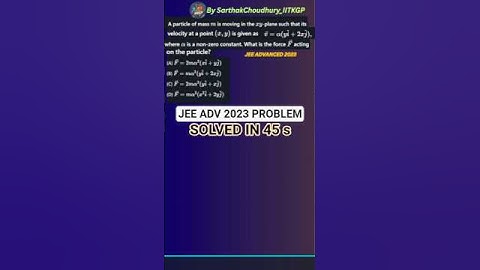 JEE ADVANCE 2023 Tough Looking? Solved in 40 Seconds! #education  #physics