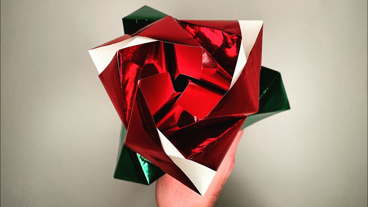 Origami magic rose cube